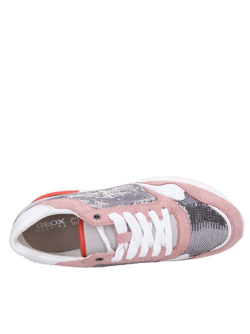 Sneakers in camoscio e pelle GEOX | D25RTB 0AT22 C1G8AROSA-GRIGIO-BIANCO